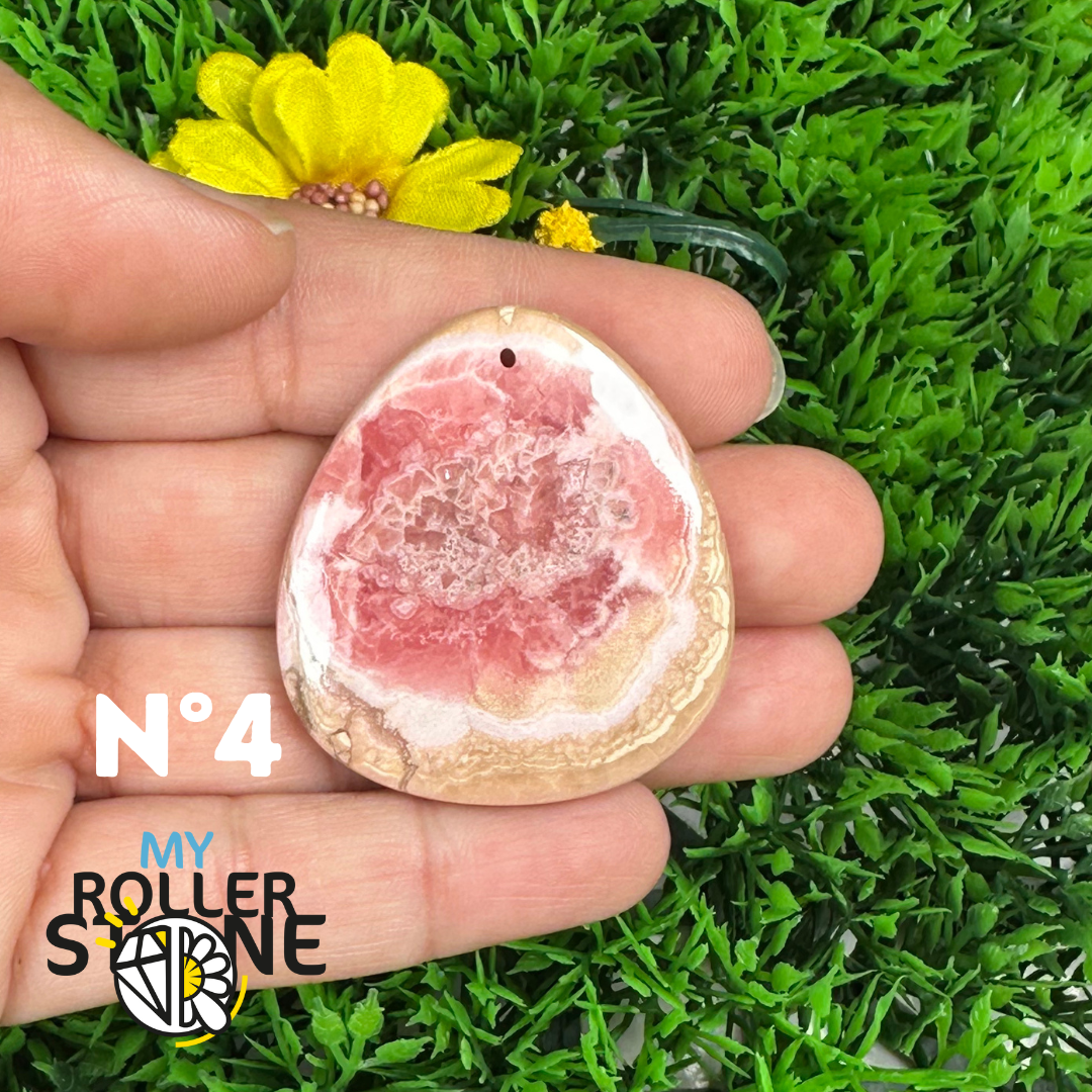 Pendentif Percé Rhodochrosite