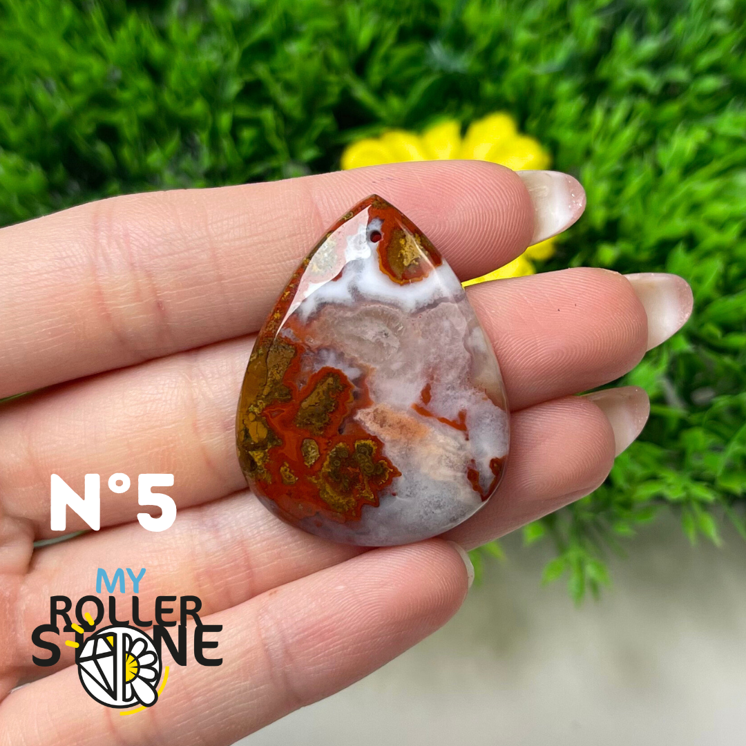 Pendentif Agate Marocaine 5A percé