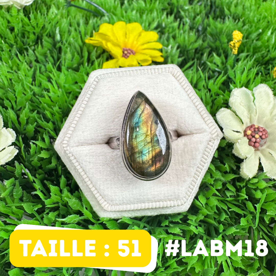 Bague Argent Labradorite Multifire #LABM18