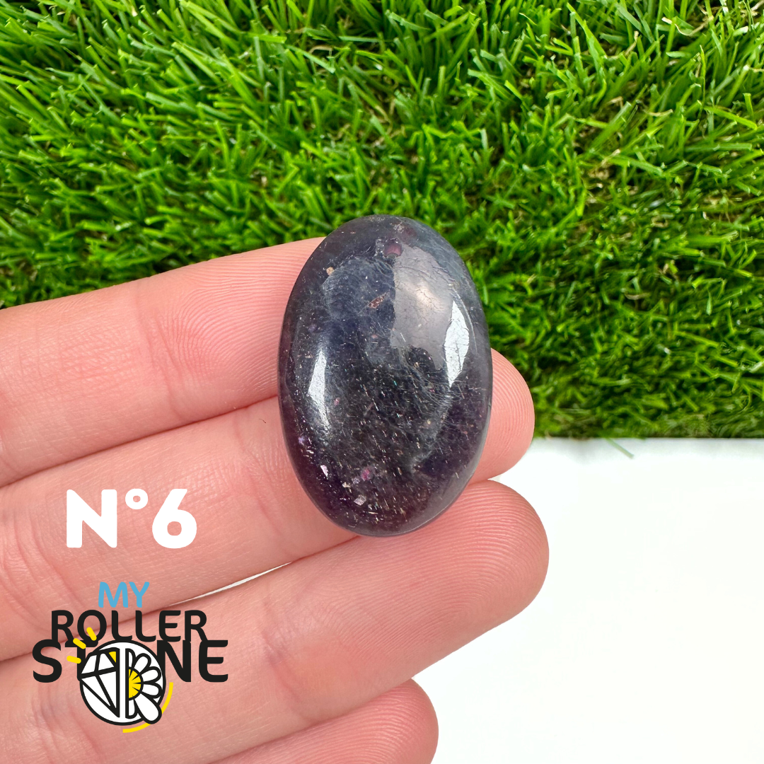 Pendentif Percé Iolite et Pierre de Soleil 5A