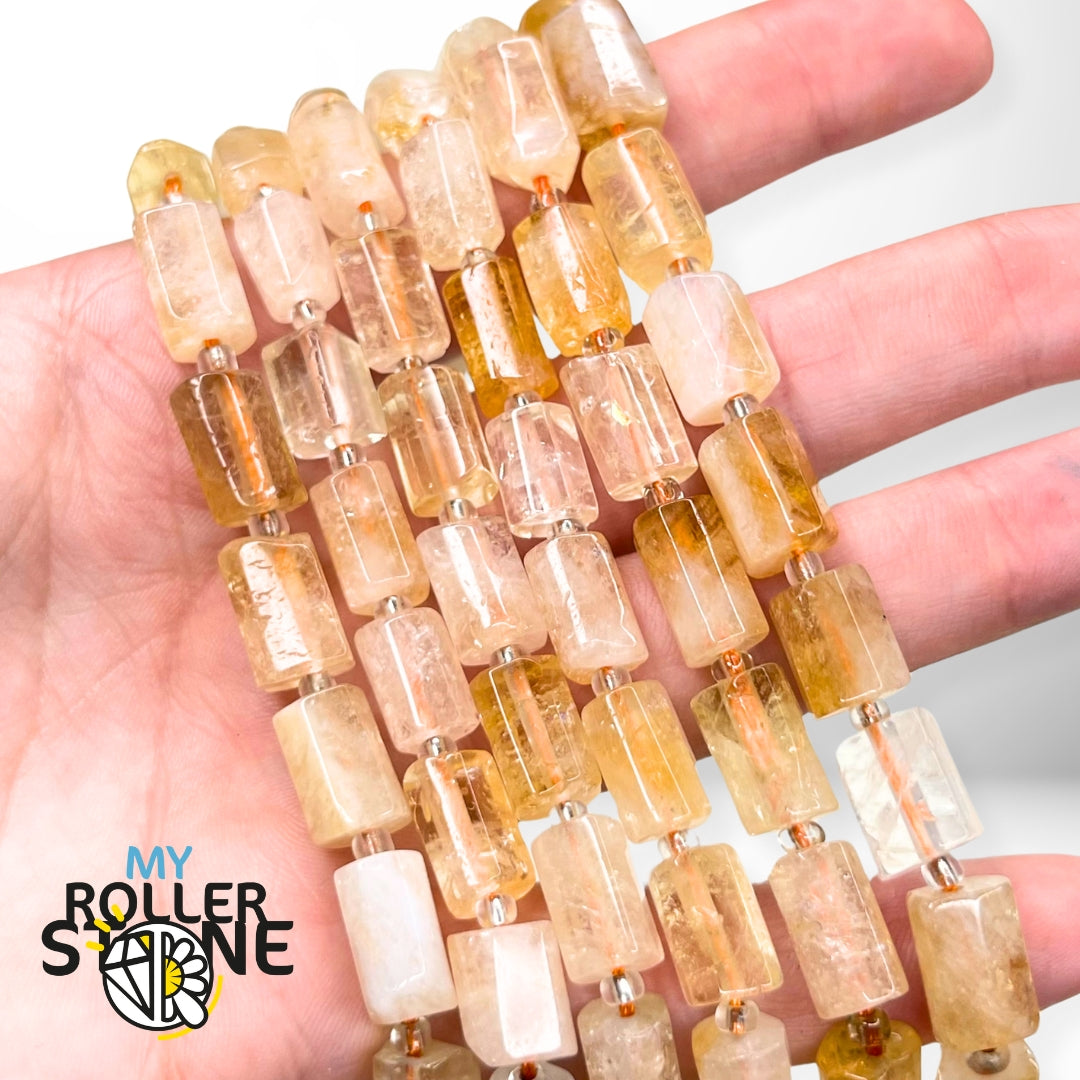 Perle colonne Citrine