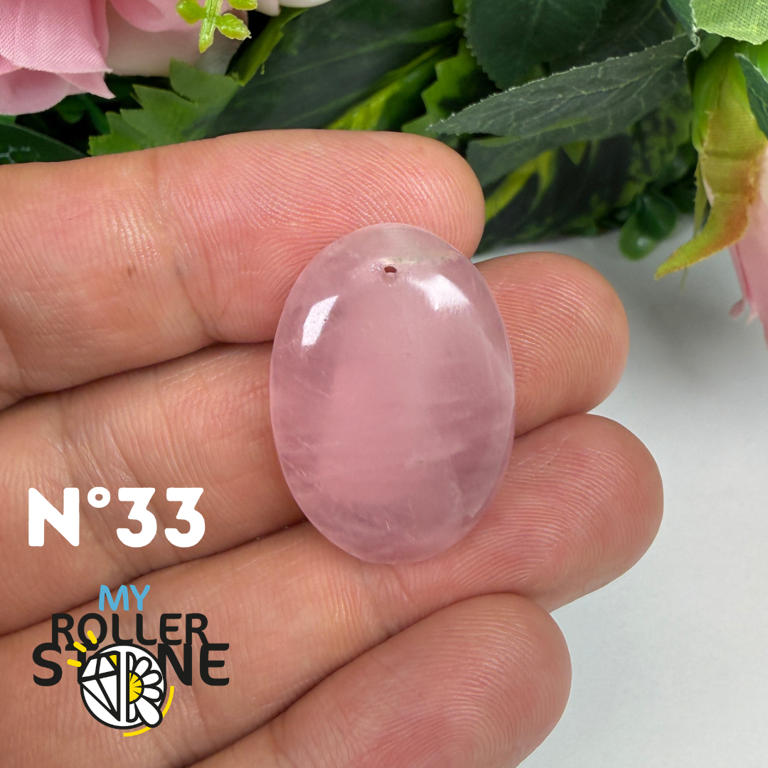 Pendentif percé Quartz rose 5A