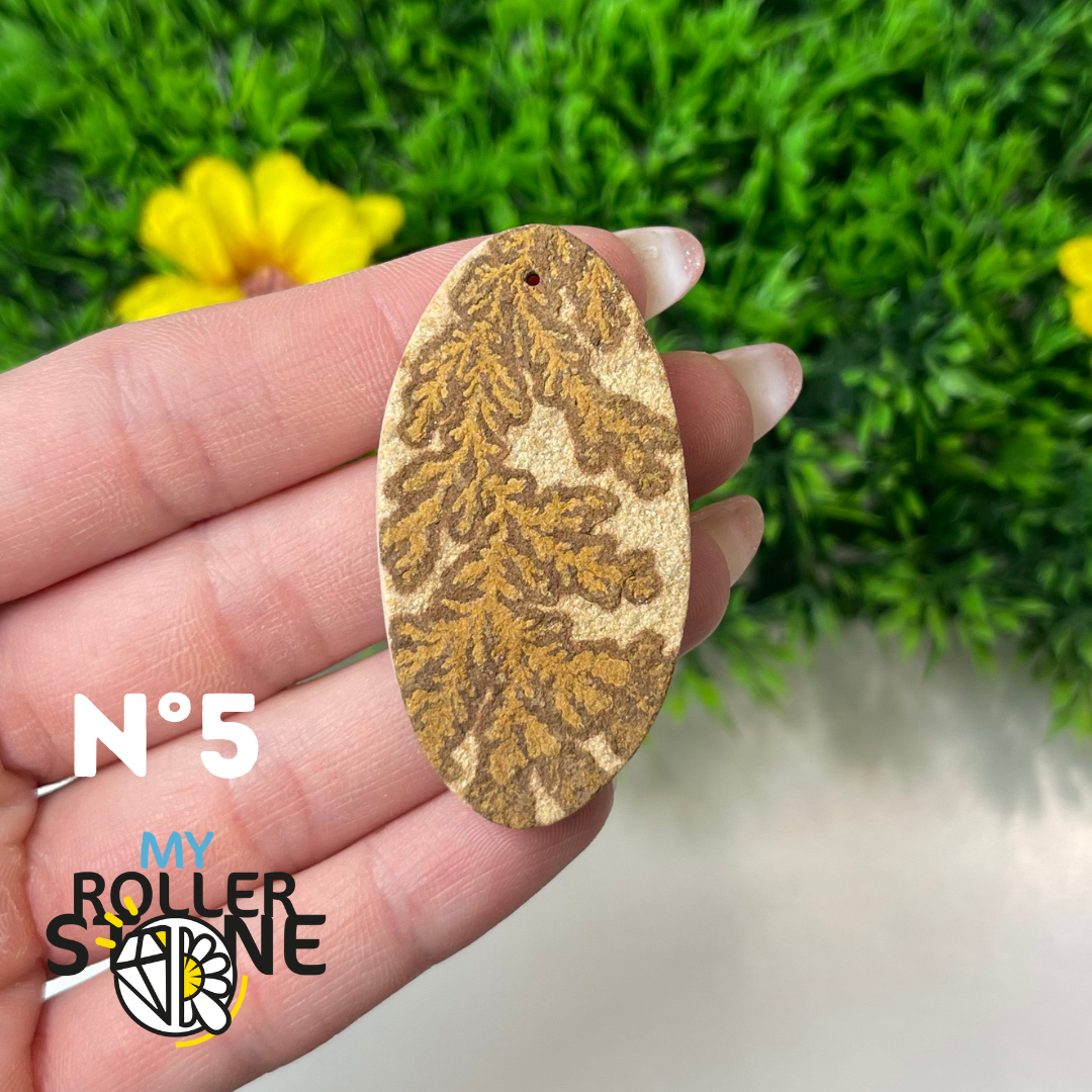 Pendentif Fossil dentritique 5A percé