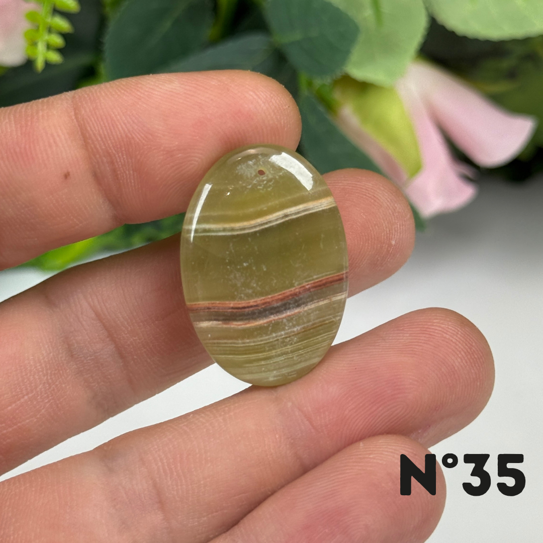 Pendentif Calcite Verte 5A Percé