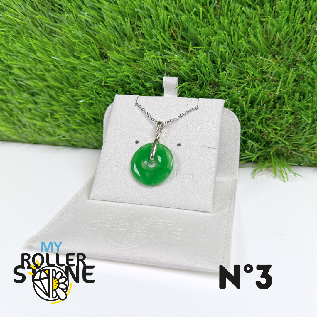 Pendentif Jade Nephrite Vietnam Argent 925 #3