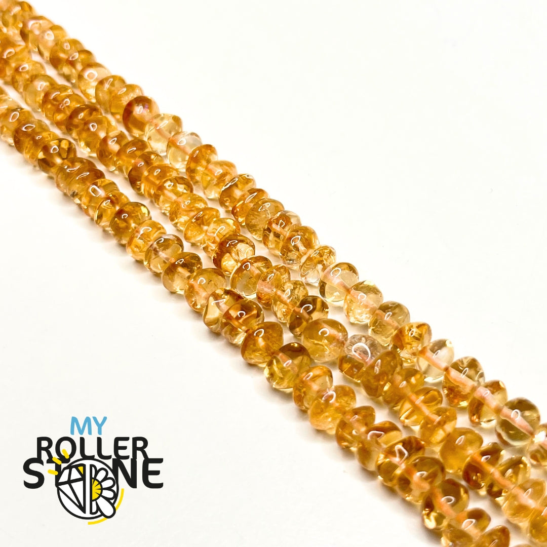 Perles Rondelles en Citrine