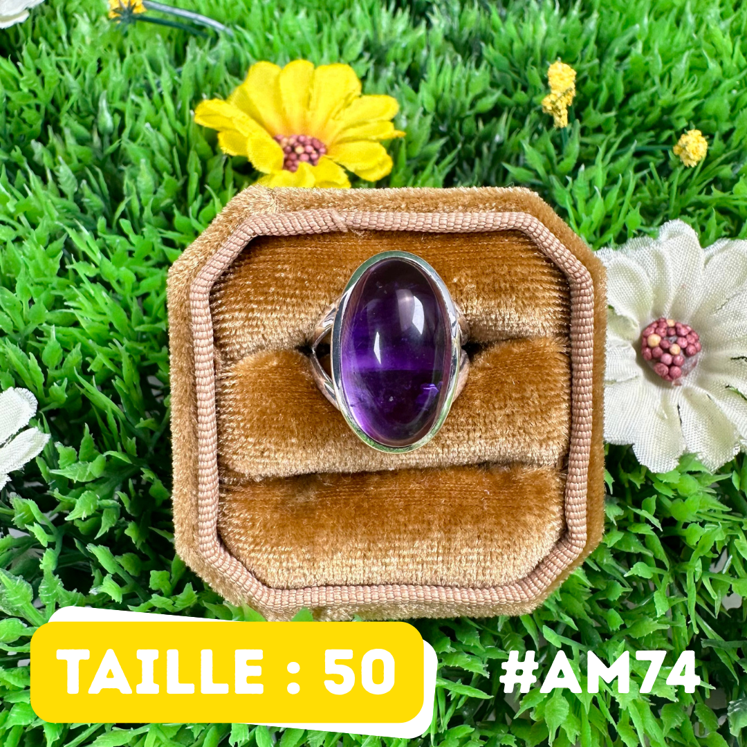 Bague Argent 925 Améthyste #AM74