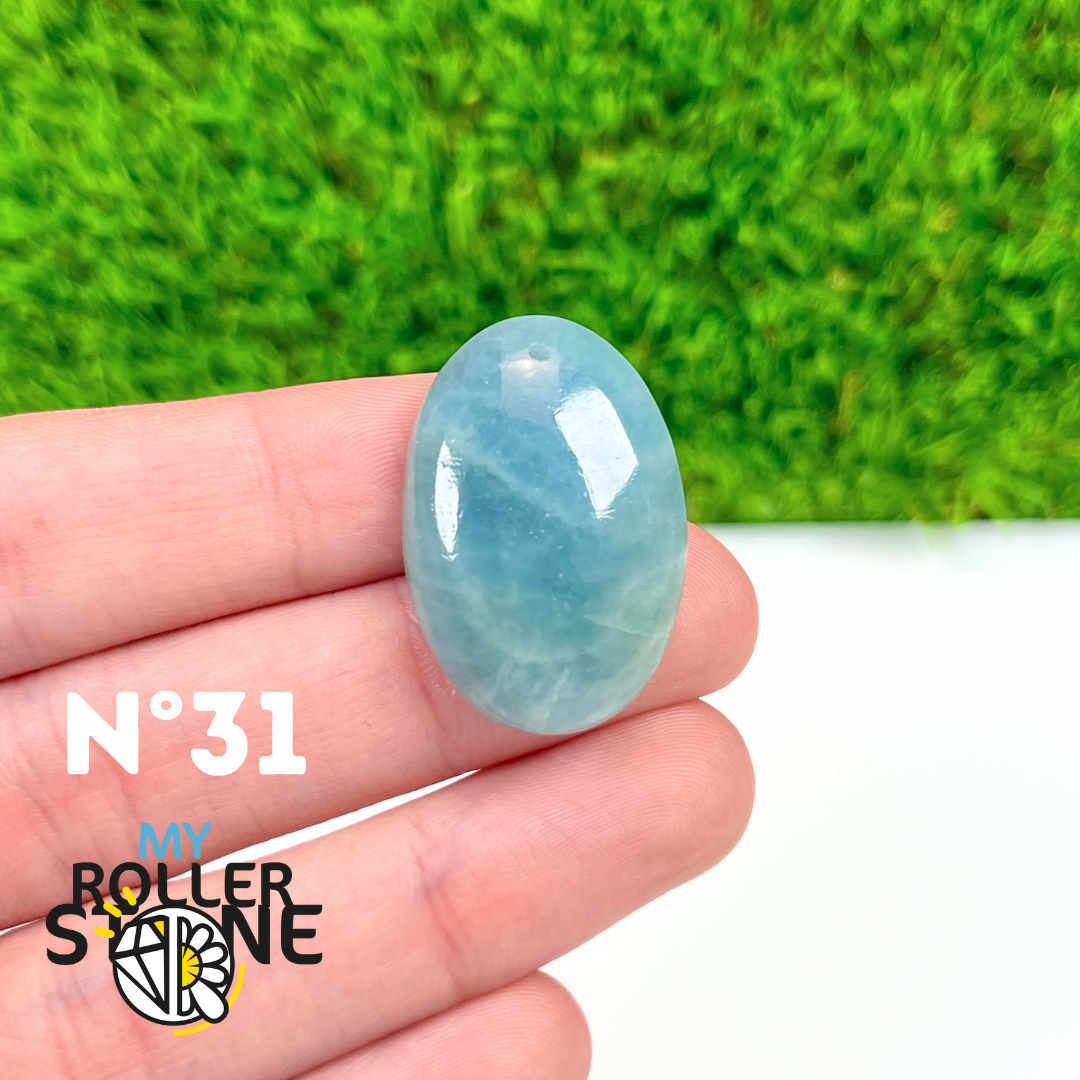 Pendentif Percé Aigue marine 5A