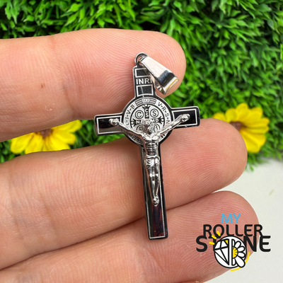 Croix de Jésus en acier inoxydable 304 Argenté