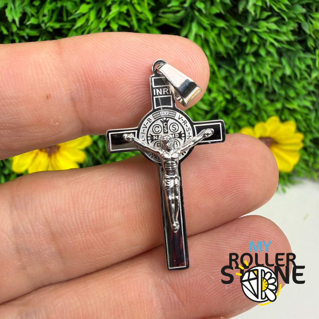Croix de Jésus en acier inoxydable 304 Argenté