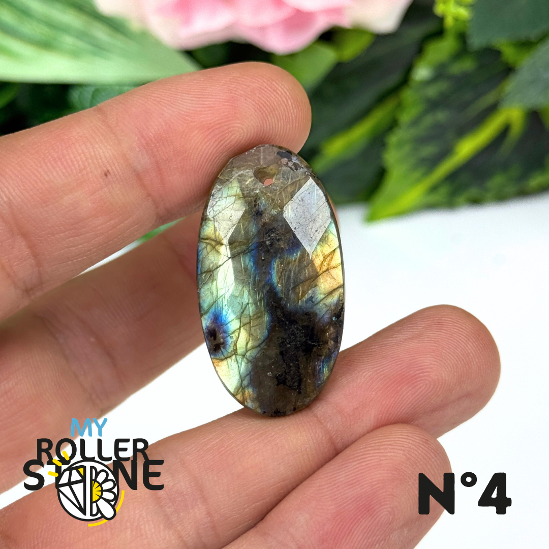 Pendentifs Labradorite Facettée Multi fire 5A