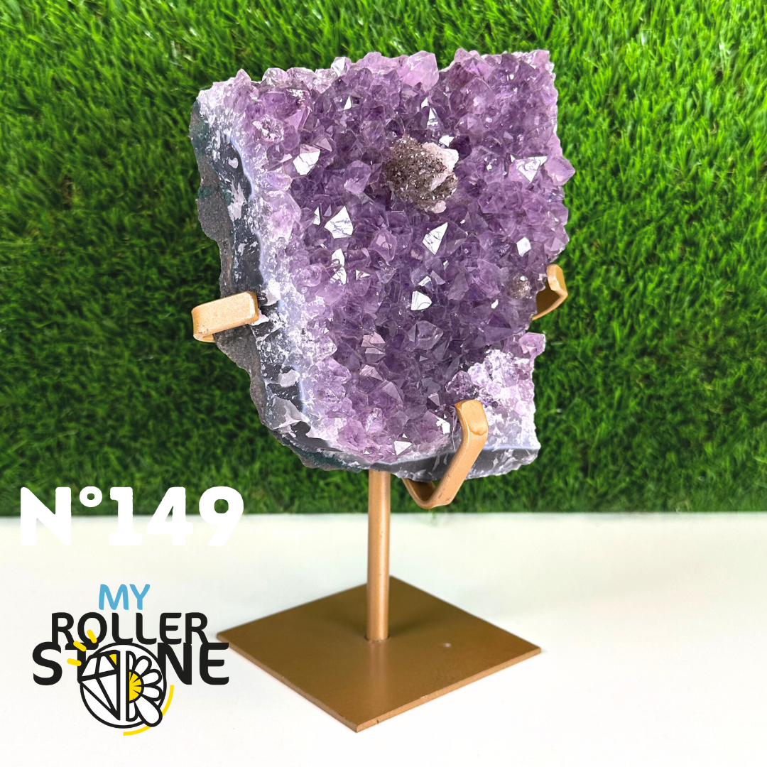 Druze Améthyste sur support métal #149
