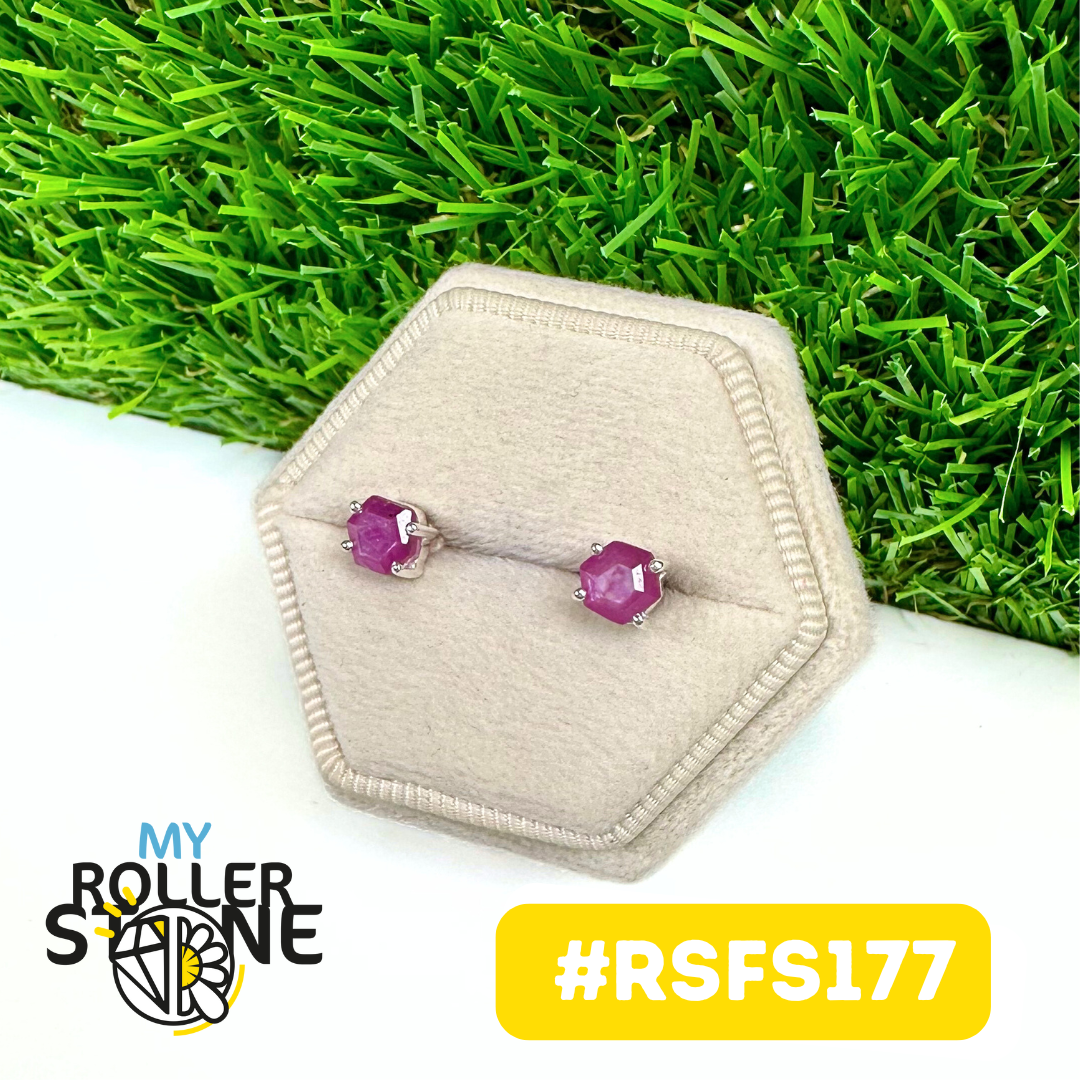 Boucles d'oreilles Rubis stalactites Argent 925 #RSFS177
