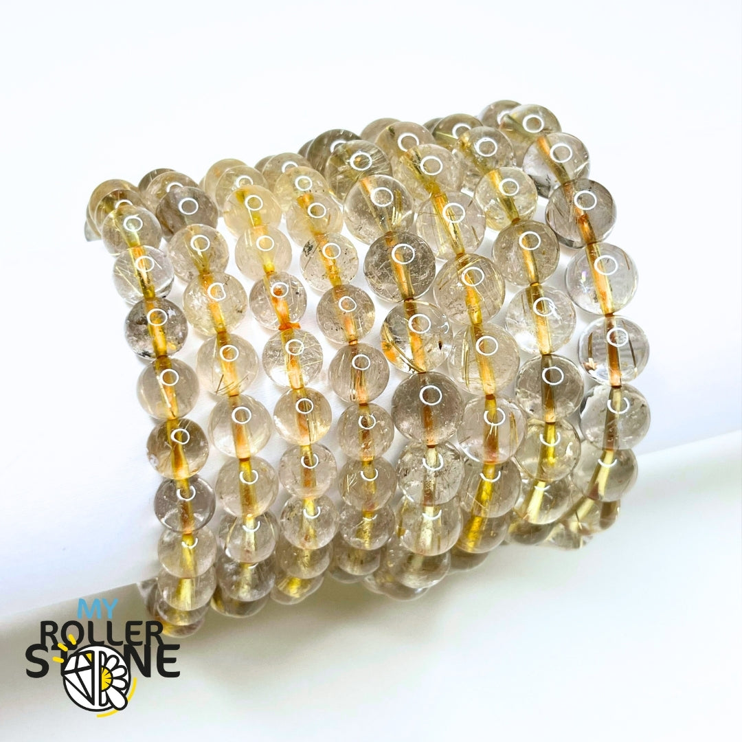 Bracelet Quartz rutile doré