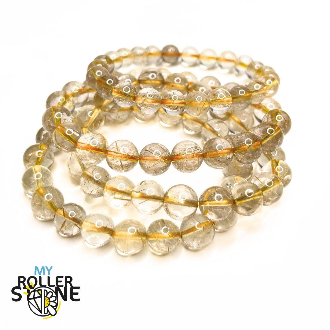 Bracelet Quartz rutile doré