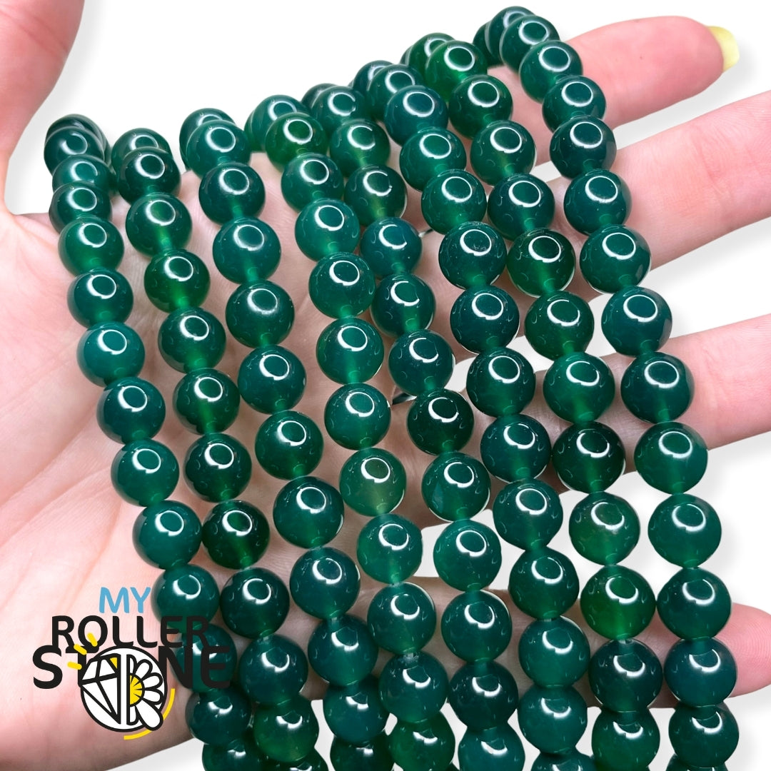 Perle onyx verte 8 MM