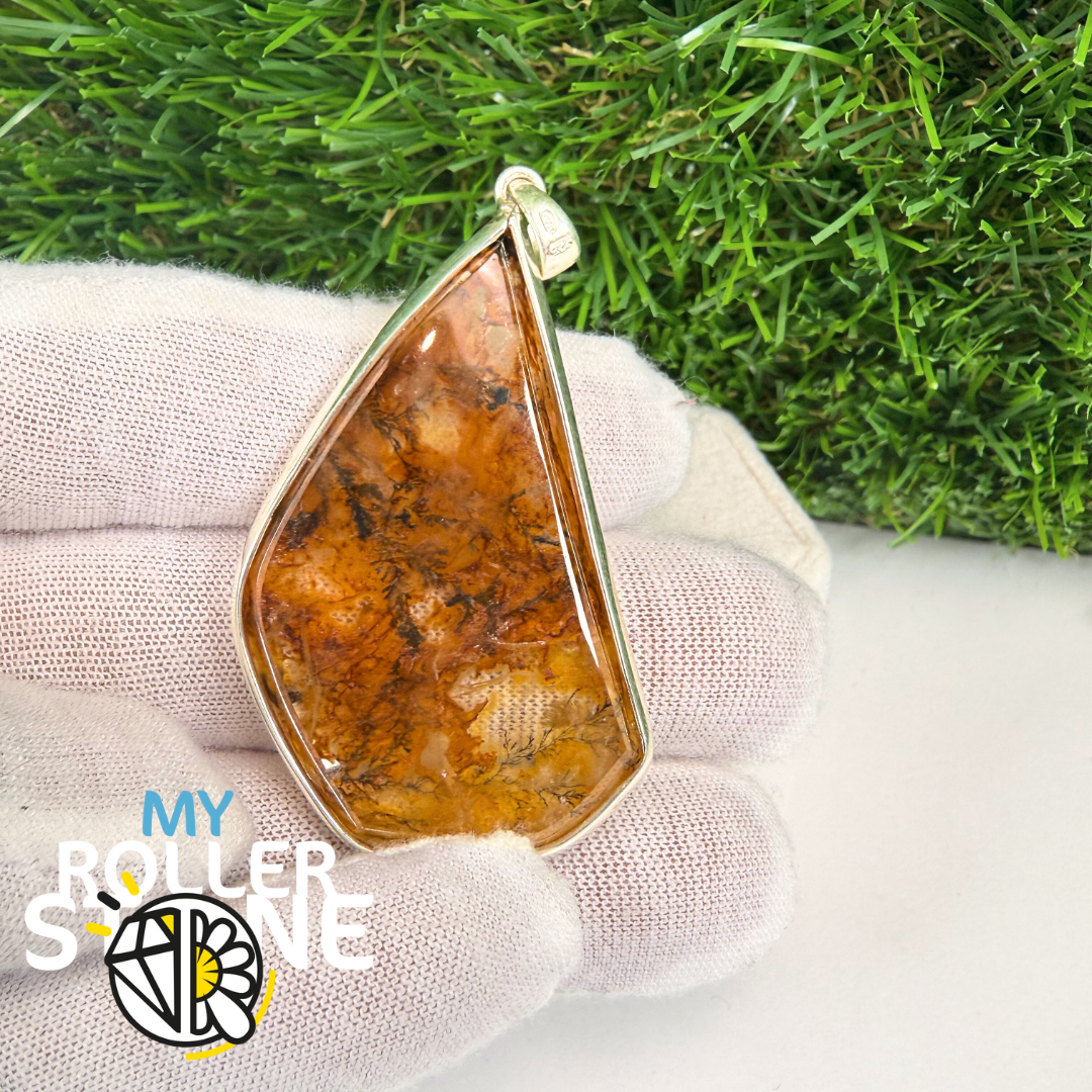 Pendentif Quartz Dendritique et Argent 925