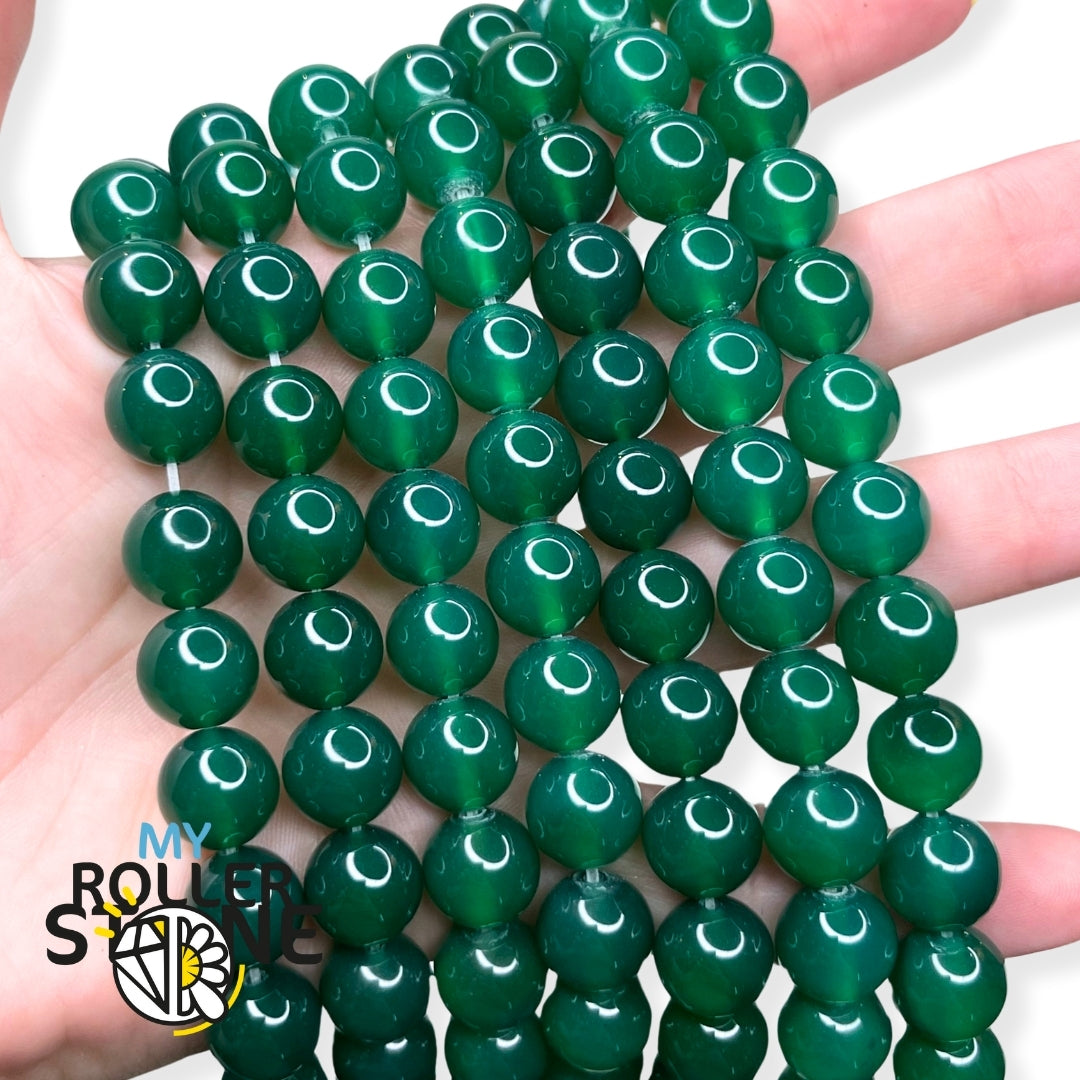 Perle onyx verte 10 MM