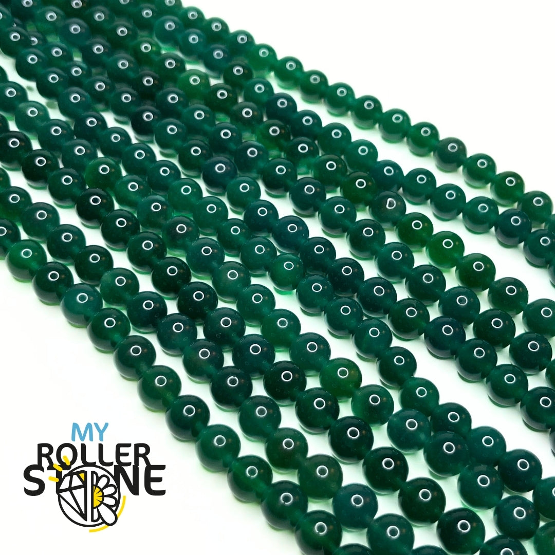 Perle onyx verte 8 MM