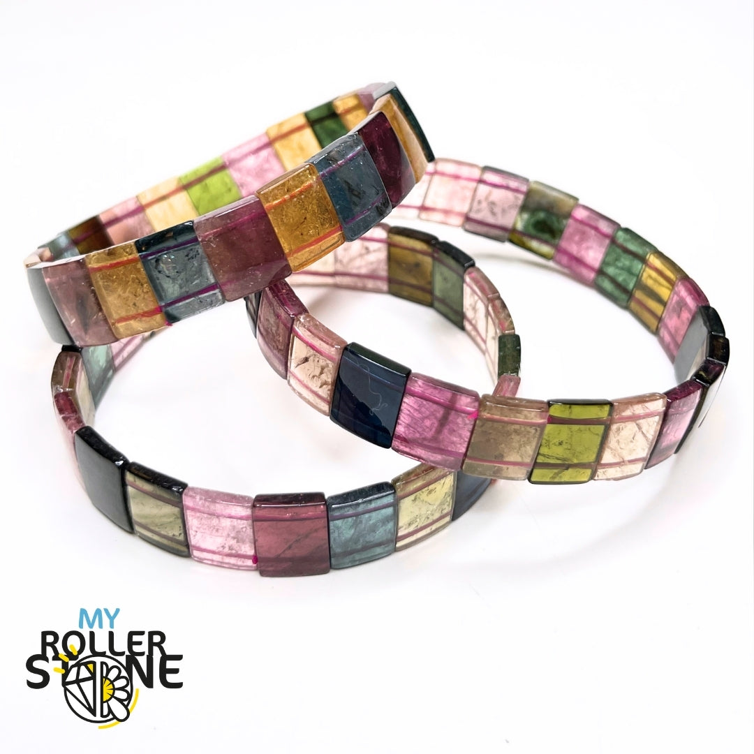 Bracelet Manchette Tourmaline multicolore 