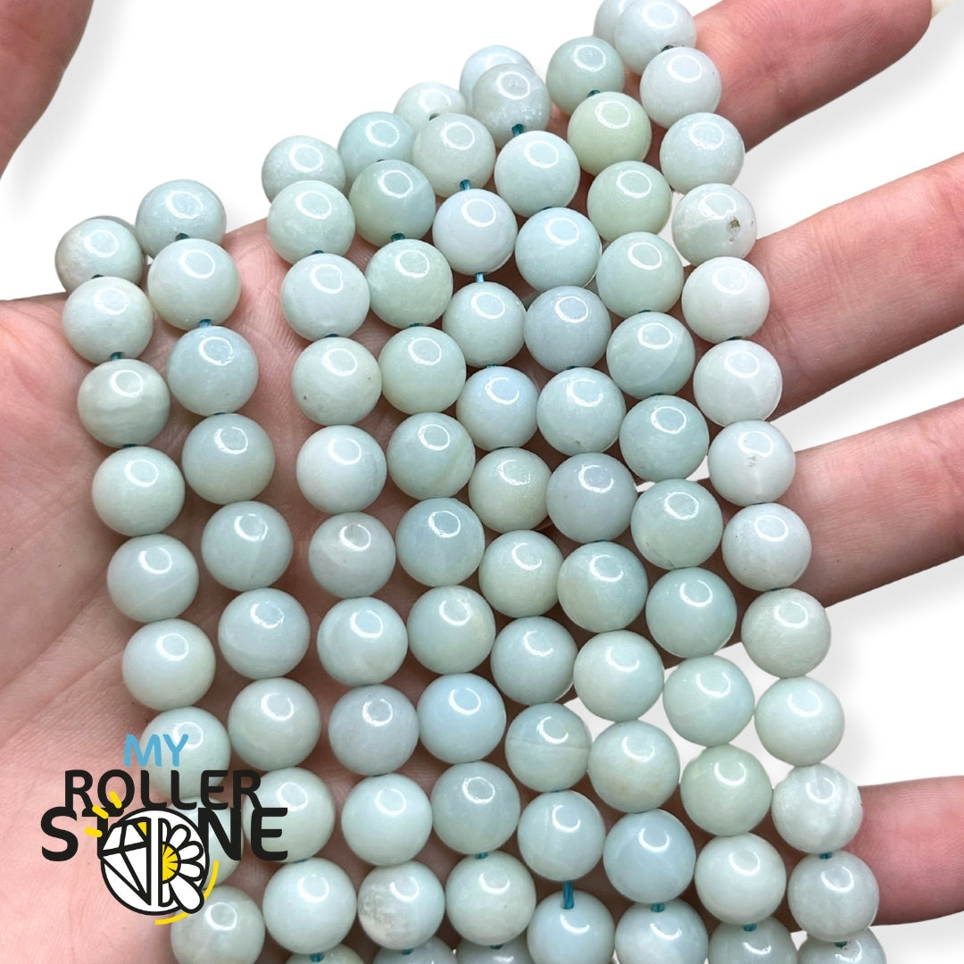 Perle amazonite naturelle du Brésil 8 MM