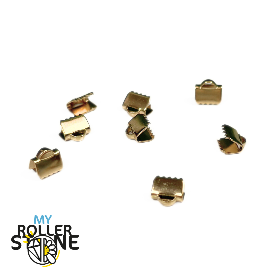 Embouts à Sertir Dorés en Acier Inoxydable 304 (2 tailles)