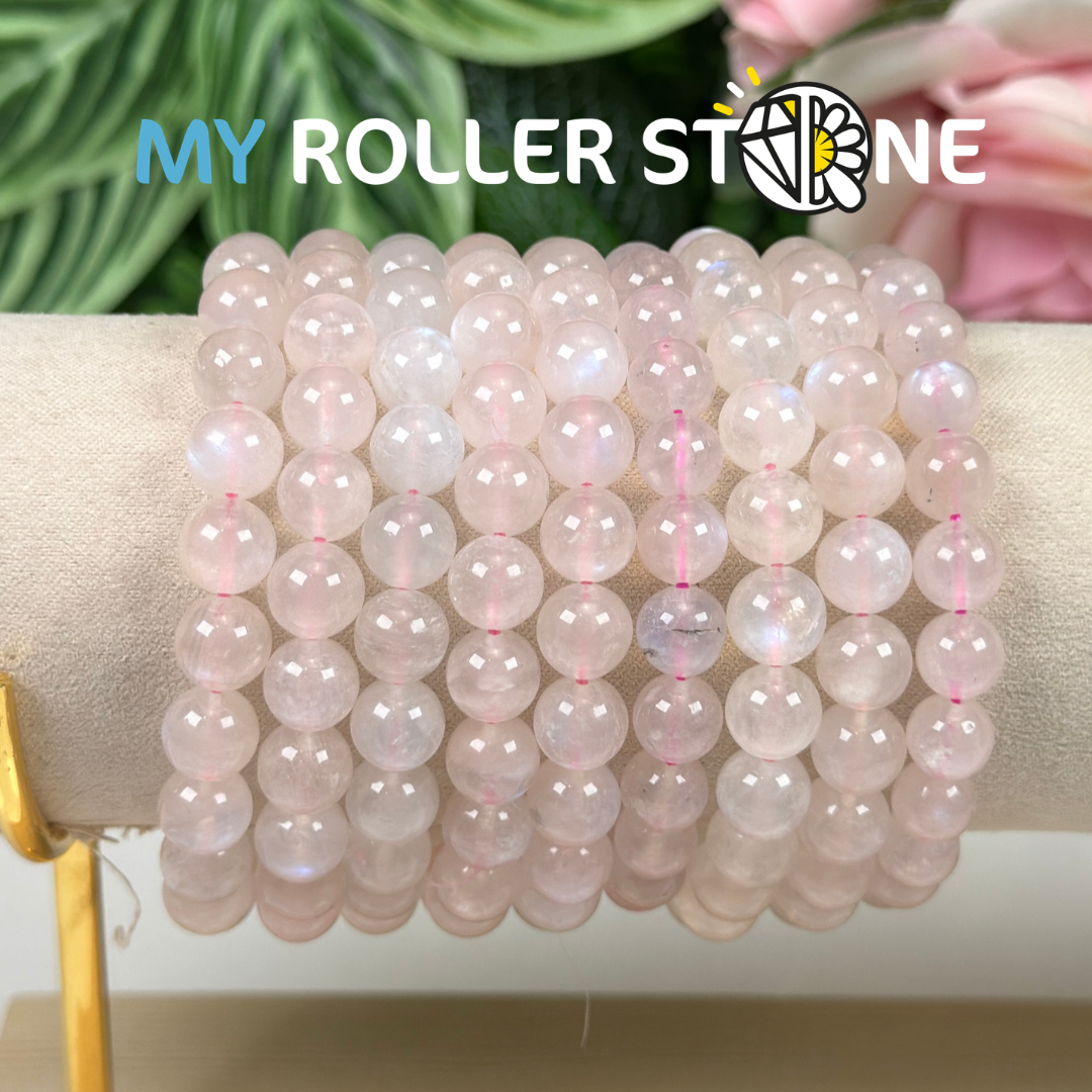 Bracelet Pierre de lune rose