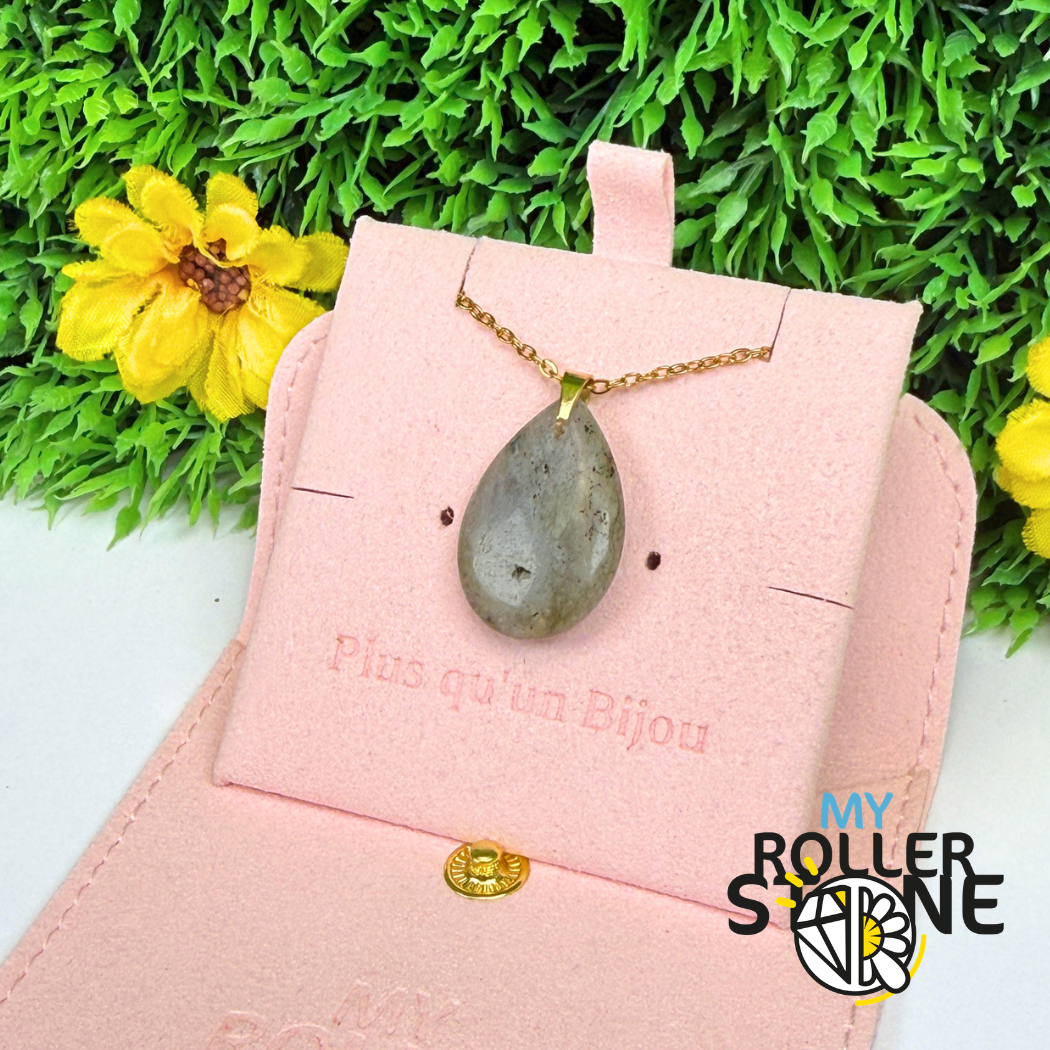 Pendentif Percé Labradorite Goutte
