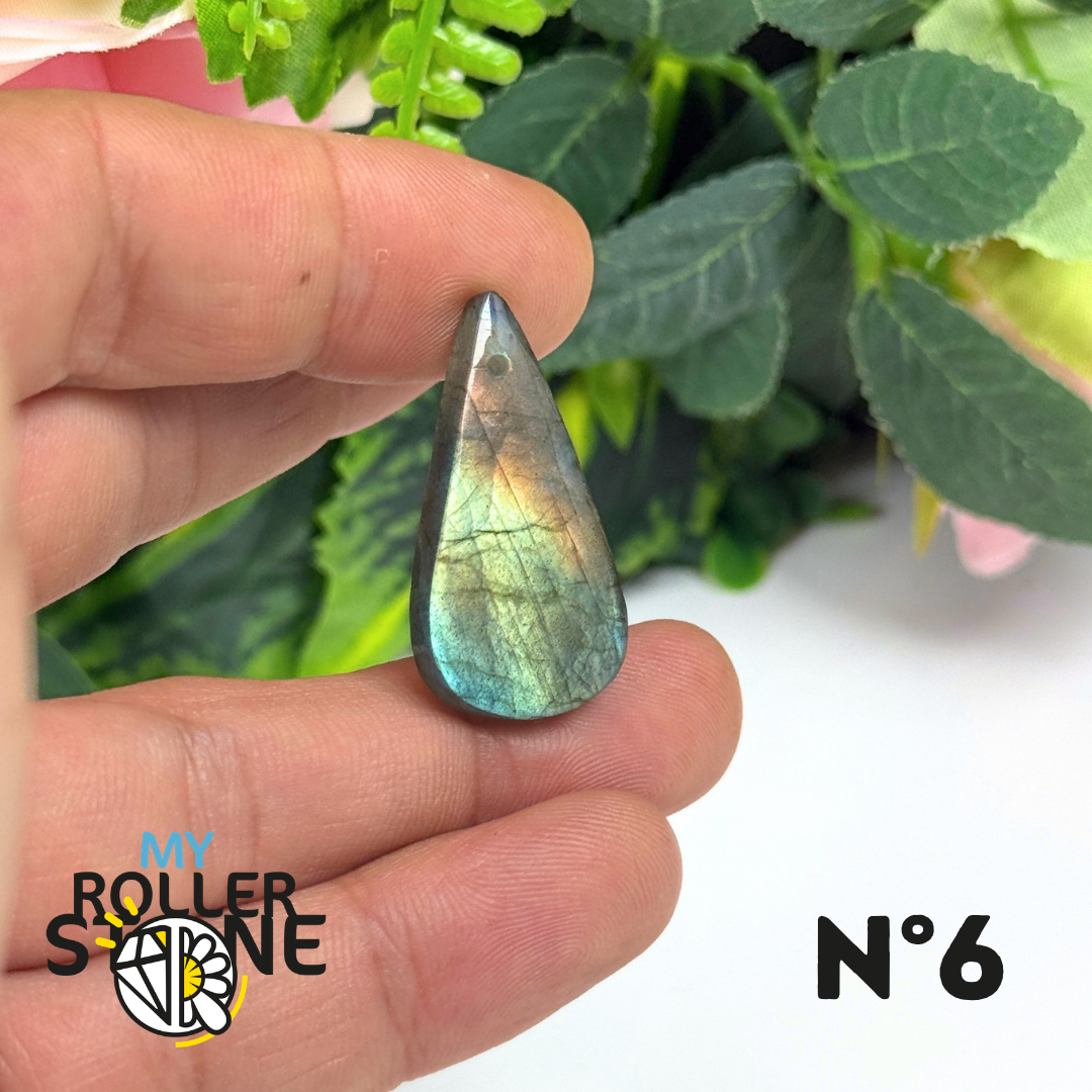 Pendentif Percé Labradorite Multi Fire 5A