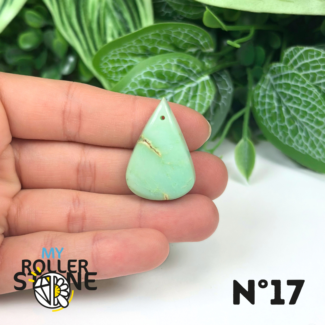 Pendentif Chrysoprase Percé