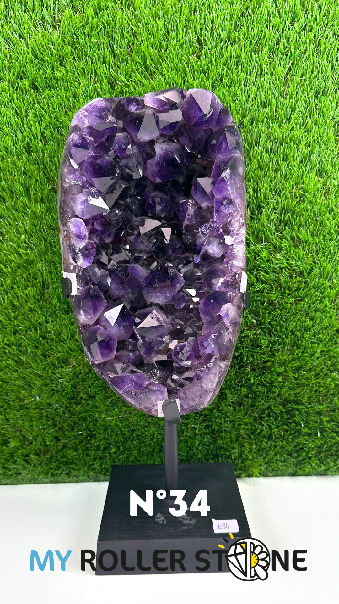 Géode Améthyste sur support bois #34