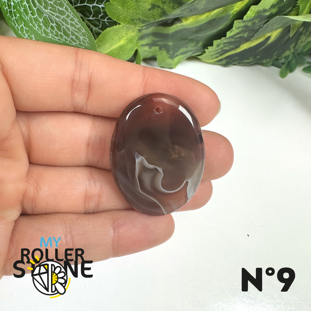 Pendentif percé Agate du Botswana 5A