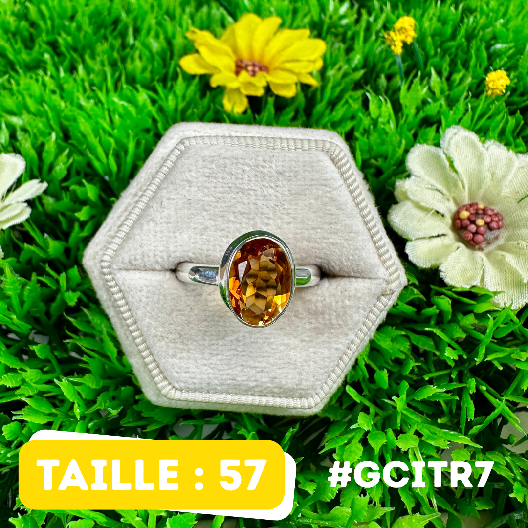 Bague Citrine Argent 925 #GCITR7