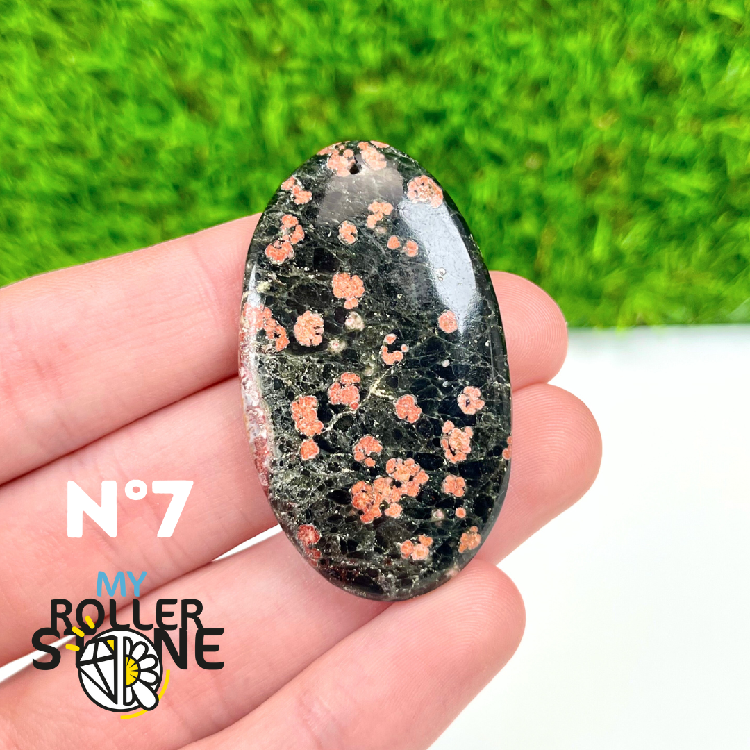 Pendentif Obsidienne Fleurie percé