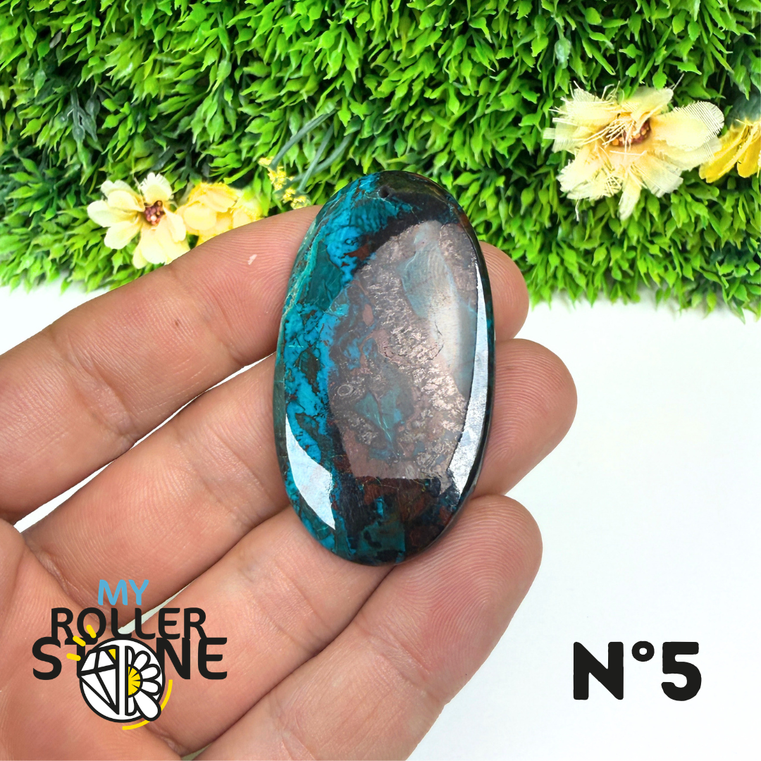 Pendentif Percé Shattuckite avec Cuprite