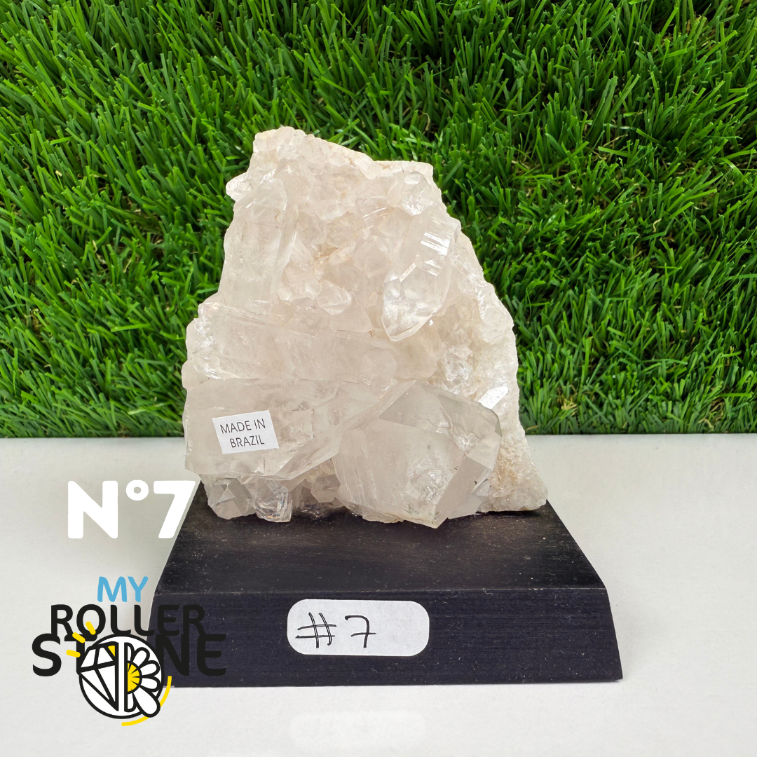 Cristal de roche sur support bois