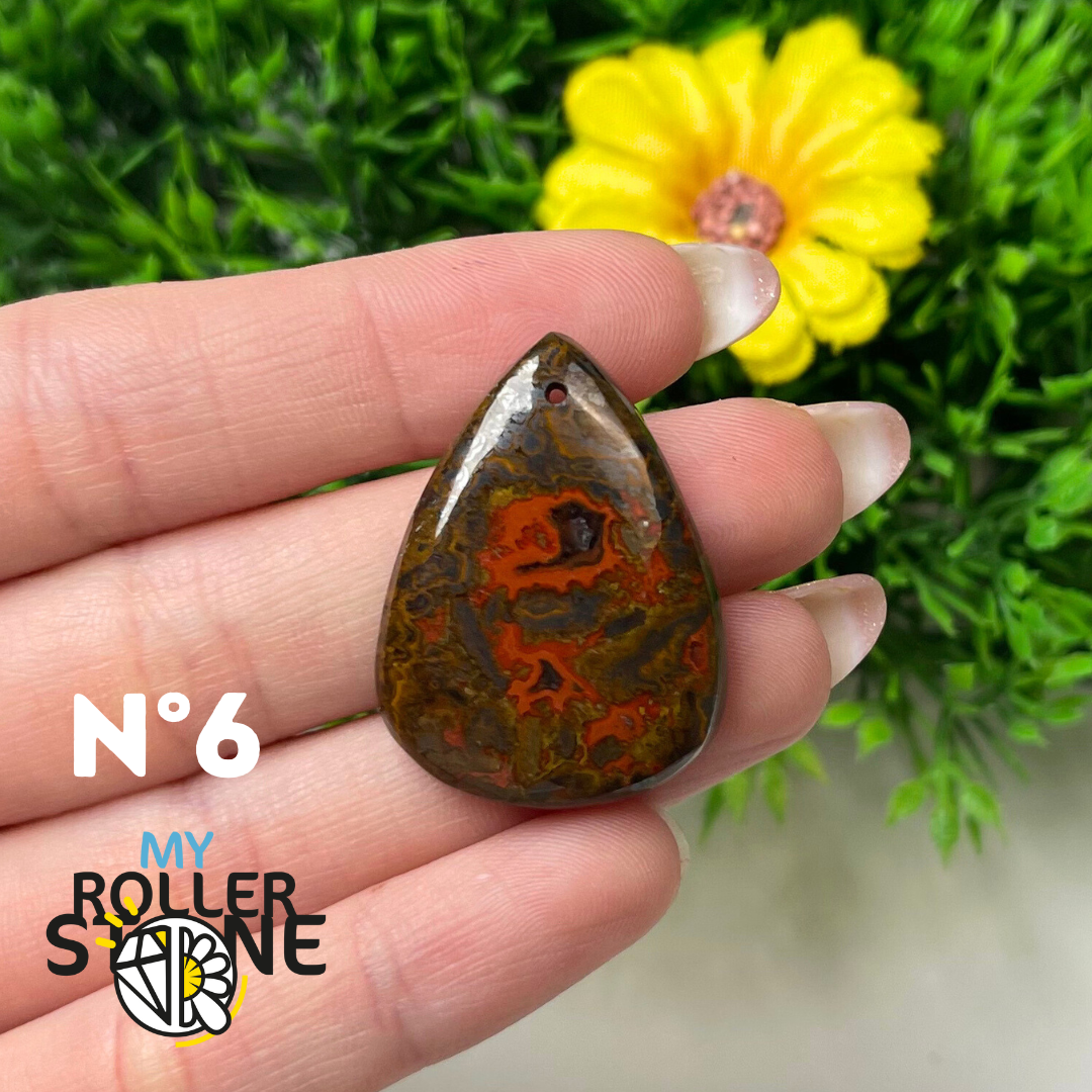 Pendentif Agate Marocaine 5A percé