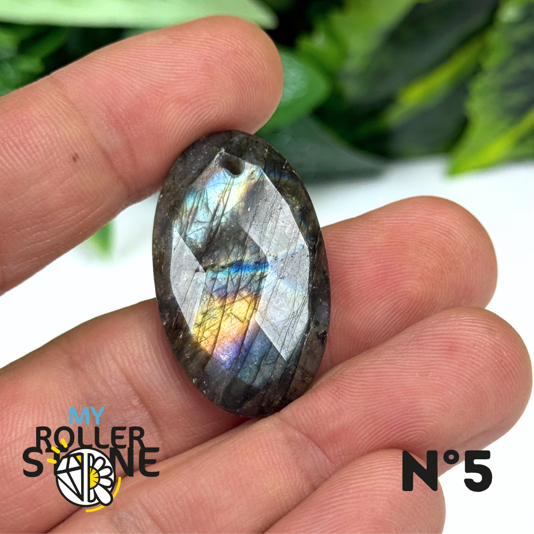 Pendentifs Labradorite Facettée Multi fire 5A