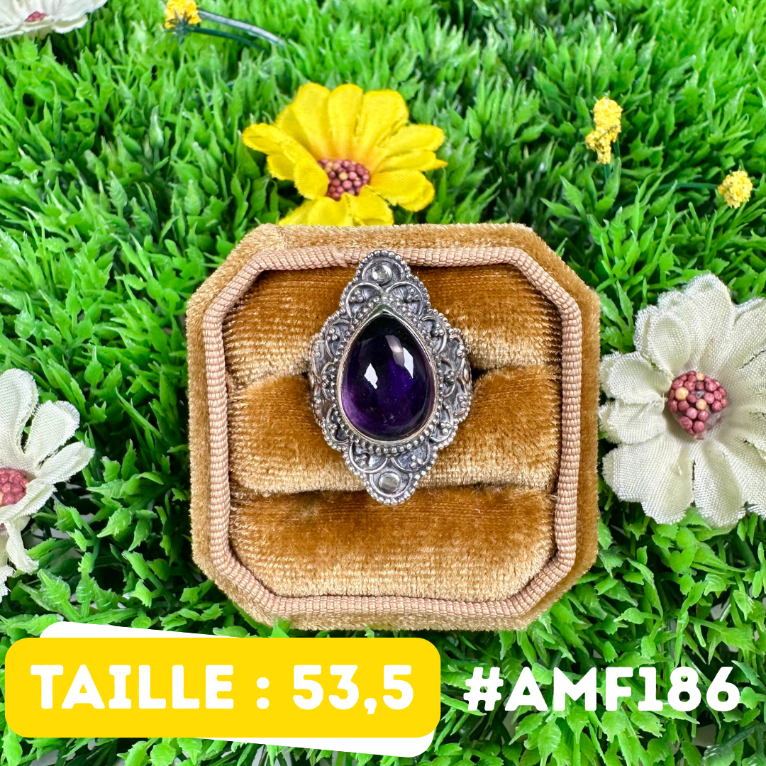 Bague Argent 925 Améthyste #AMF186