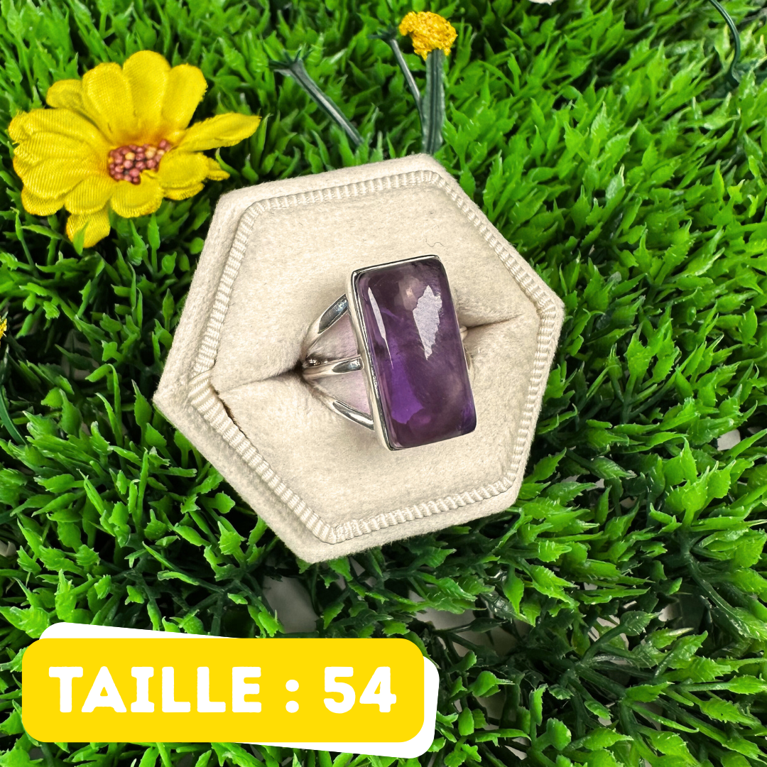 Bague Argent 925 Améthyste #206