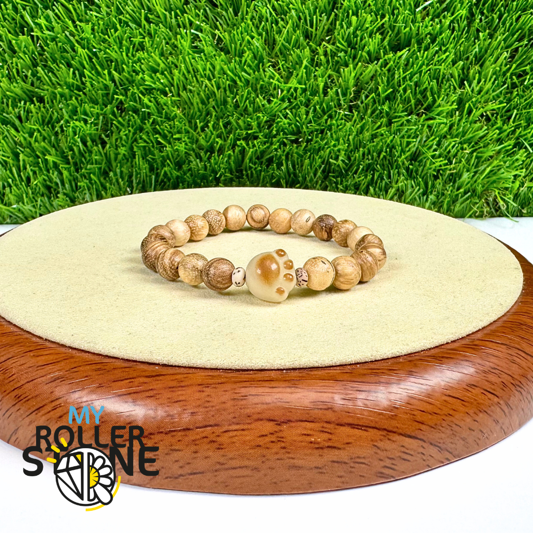 Bracelet Patte De Chat Bodhi en Bois De Lait (18cm)