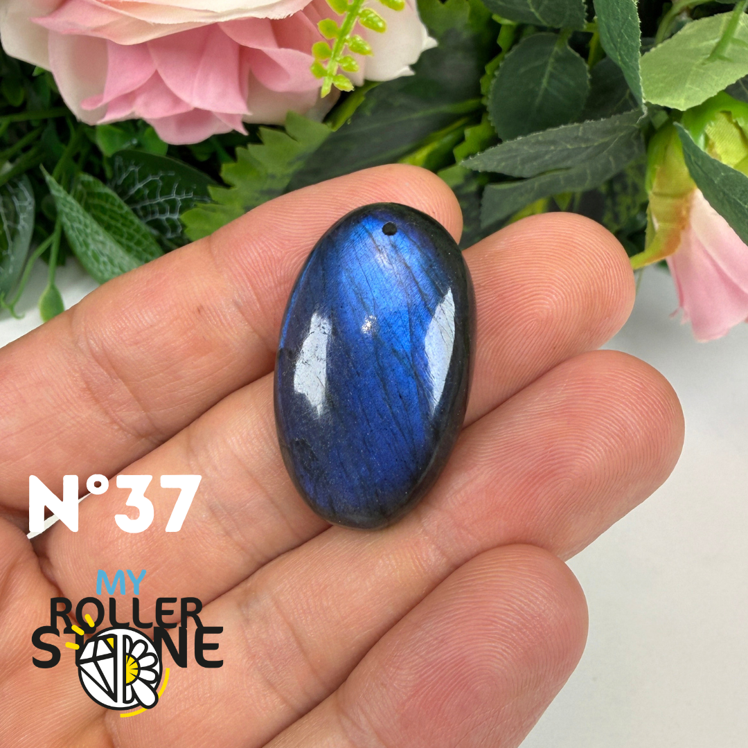 Pendentif Labradorite blue fire percé 5A