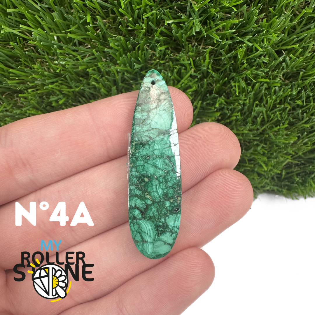 Pendentif Percée Malachite Goutte