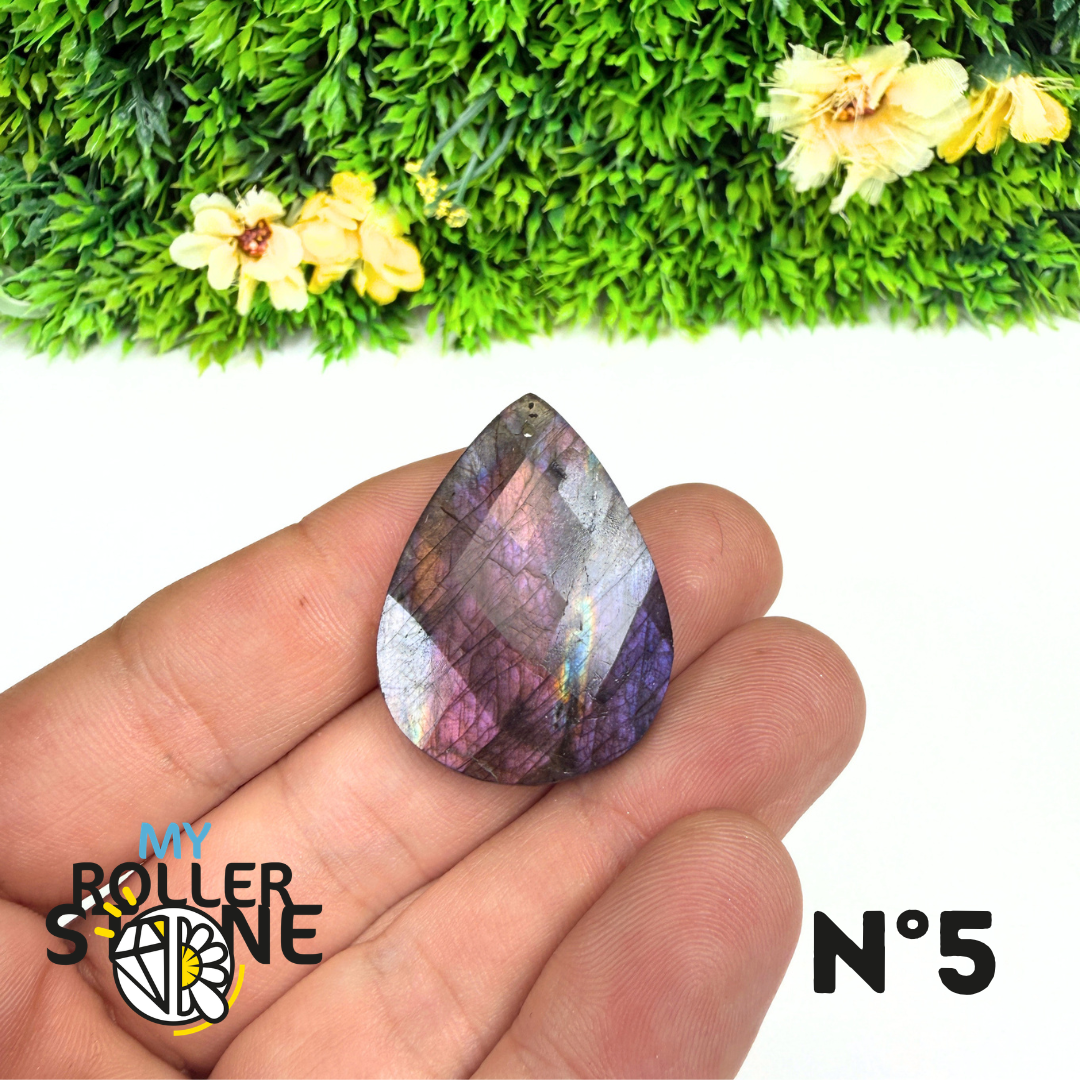 Pendentif Percé Spectrolite Violette