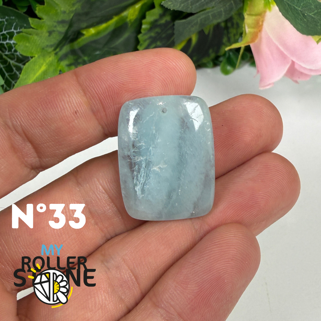 Pendentif Percé Aigue marine 5A