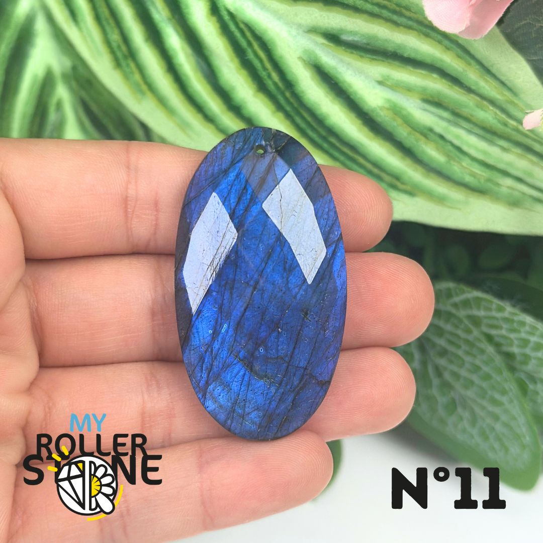 Pendentifs Labradorite Blue Fire Facettée 5A
