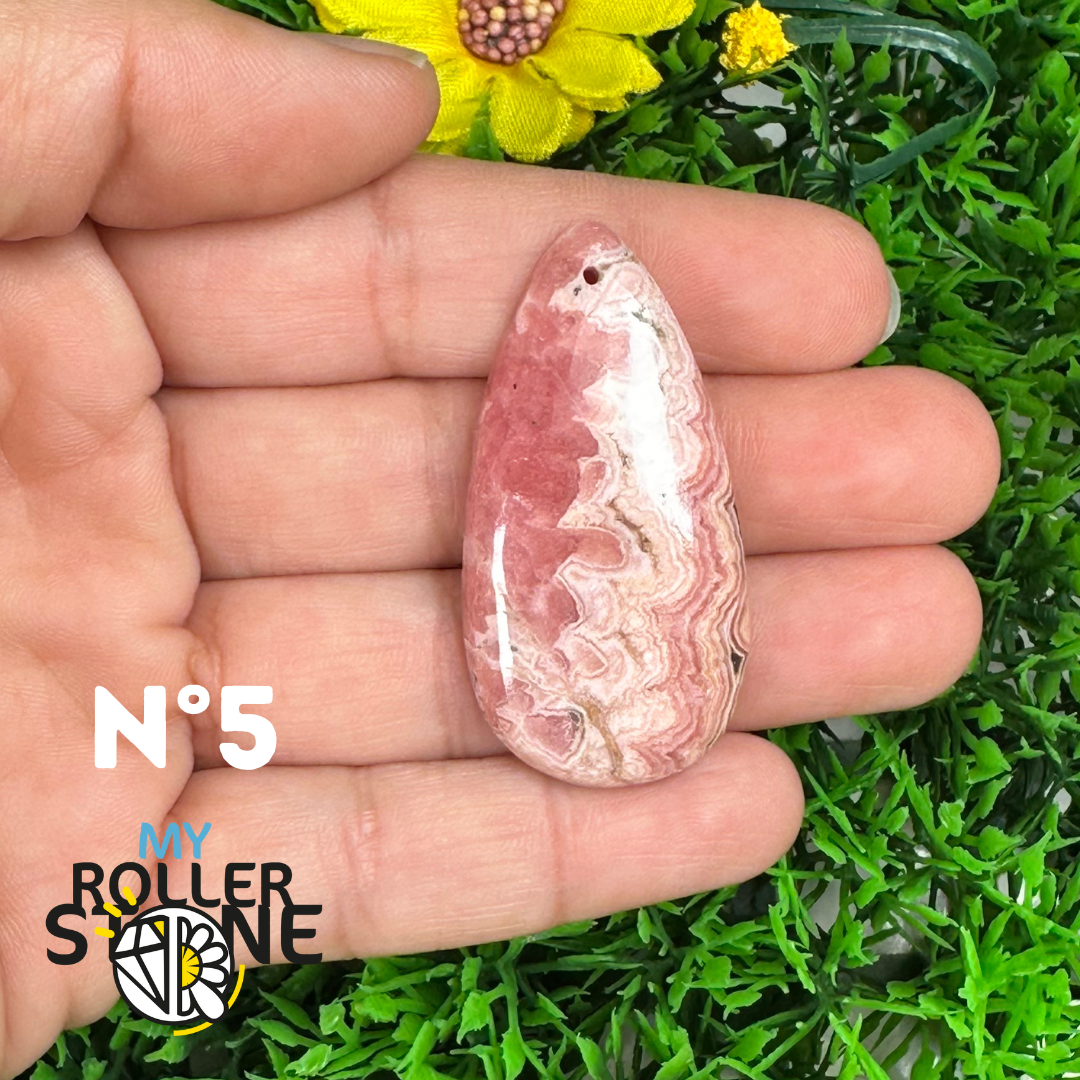 Pendentif Percé Rhodochrosite