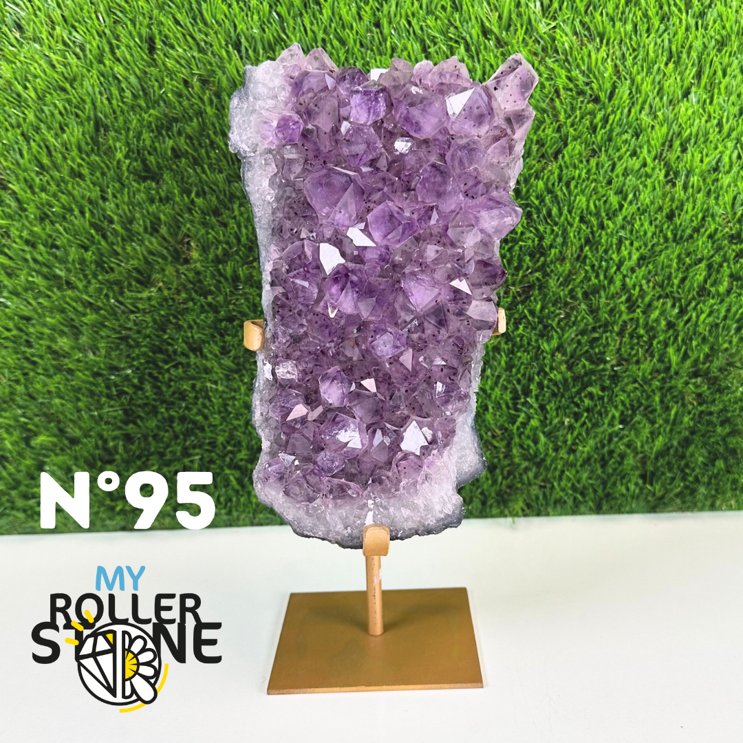 Druze Améthyste sur support métal #95