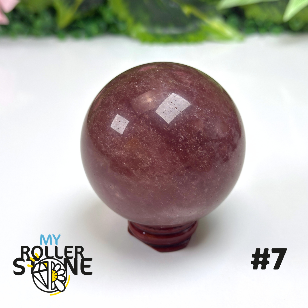 Sphère en Quartz fraise