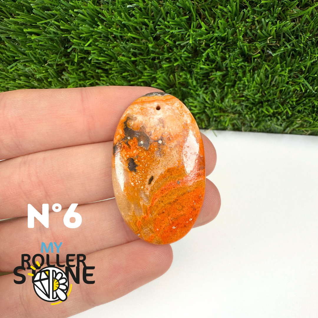 Pendentif Jaspe Bumblebee 5A Percé 5A